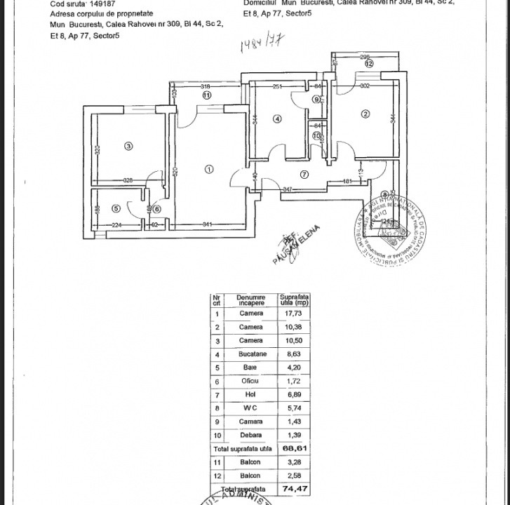 3 Camere | Calea Rahovei | 2 Bai | 2 Balcoane 