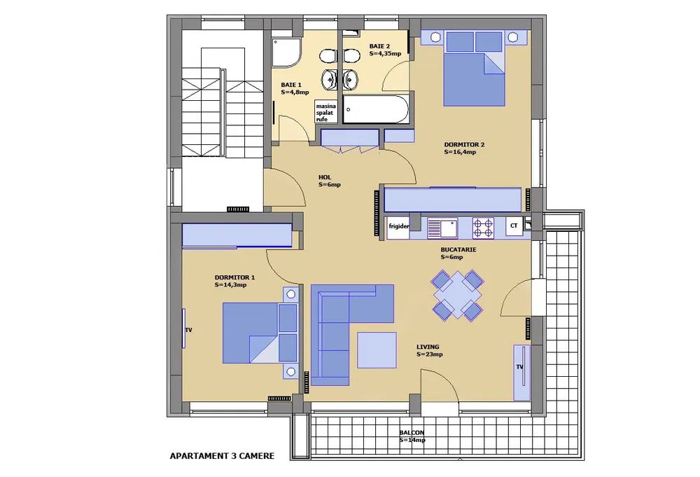 3 Camere | Pipera Plaza | Centrala Proprie | 2 Locuri de Parcare Incluse 